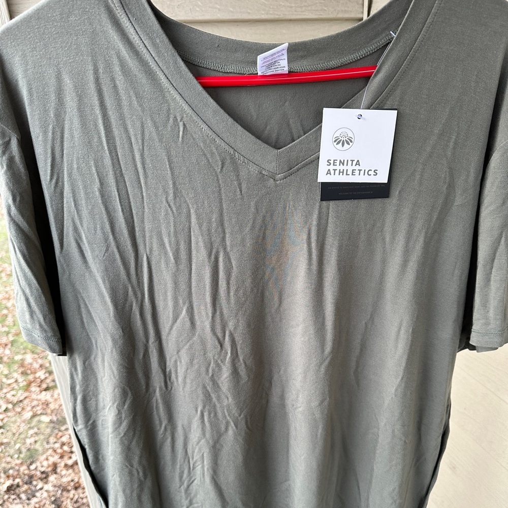 Senita Athletics Boyfriend Tee, Evergreen, Large